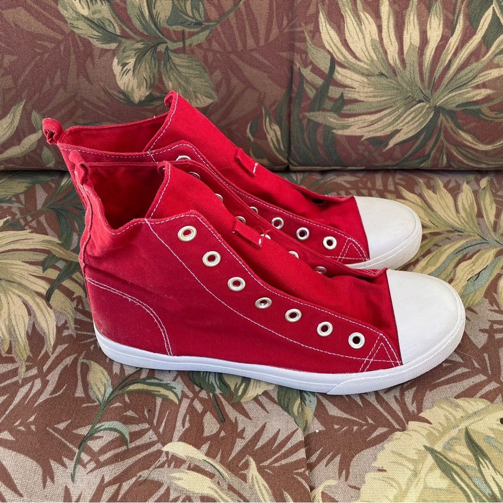 Target Red High-Top Sneakers